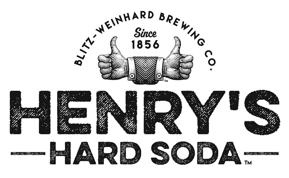 Henry's Hard Soda Tin Sign Embossed Blitz Weinhard Brewing ** New **  24" X 16" 