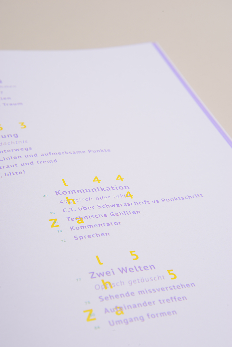 book blind blindness typography   purple Layout bachelor interview Photography  ILLUSTRATION 