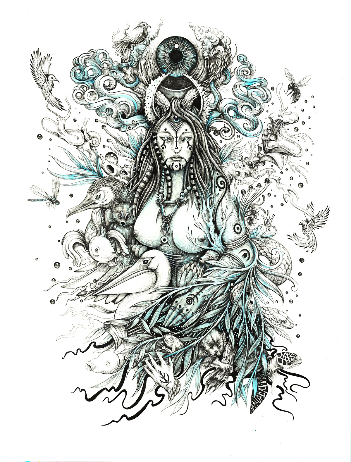 deity element Lady lake protection savage tradational tribal water