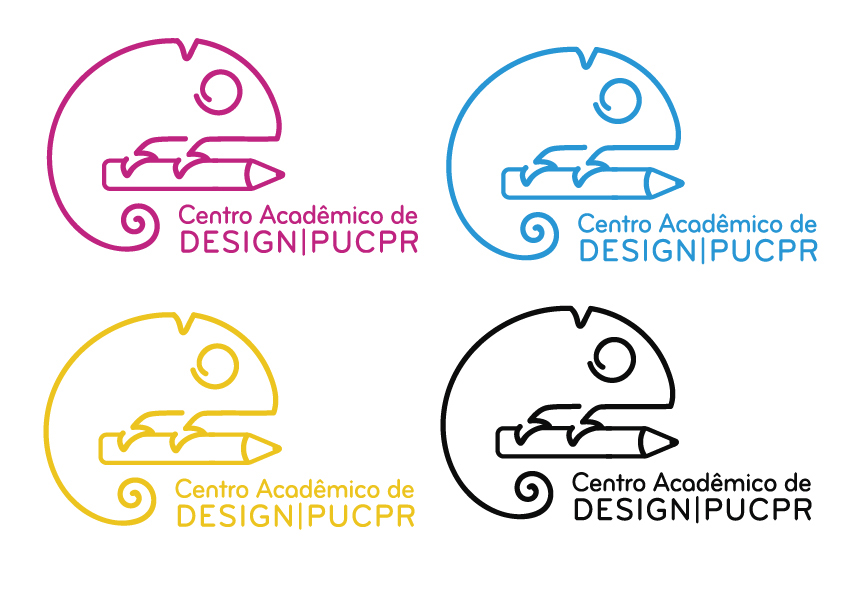 pucpr Centro Academico design marca logo