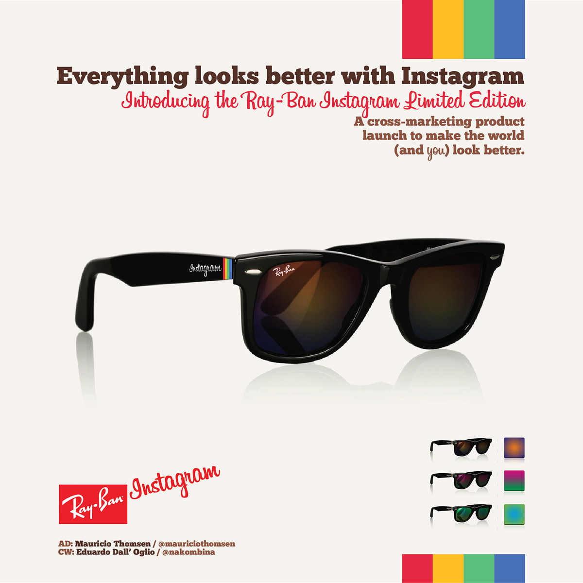 Ray-ban ray ban instagram glasses cross-marketing product prototype creative