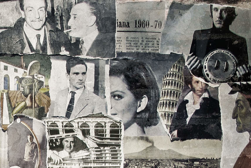 collage italian history literature culture classics fellini italian design Cinema art Anna Magnani Sophia Loren Colosseo book editorial