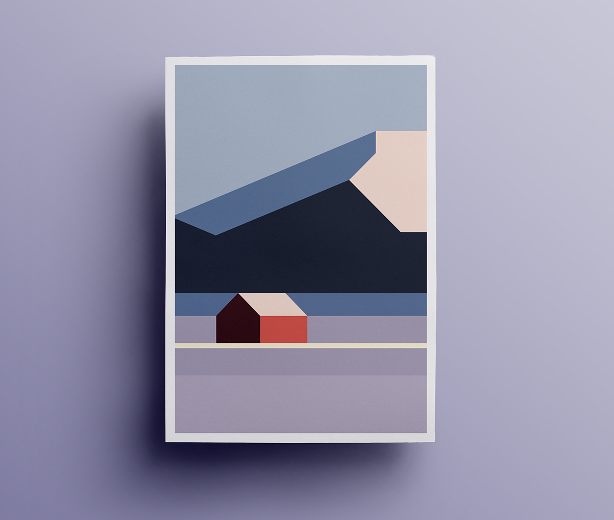 minimal norway geometry Landscape color