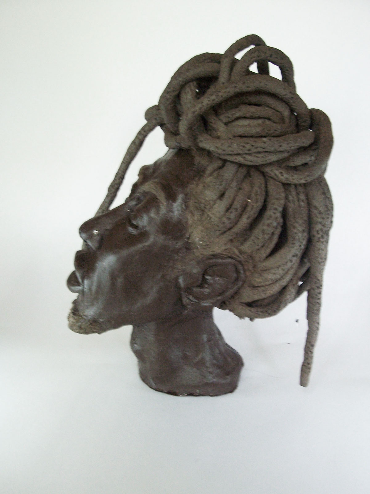 ceramics  clay Sclupture black art natural hair hair