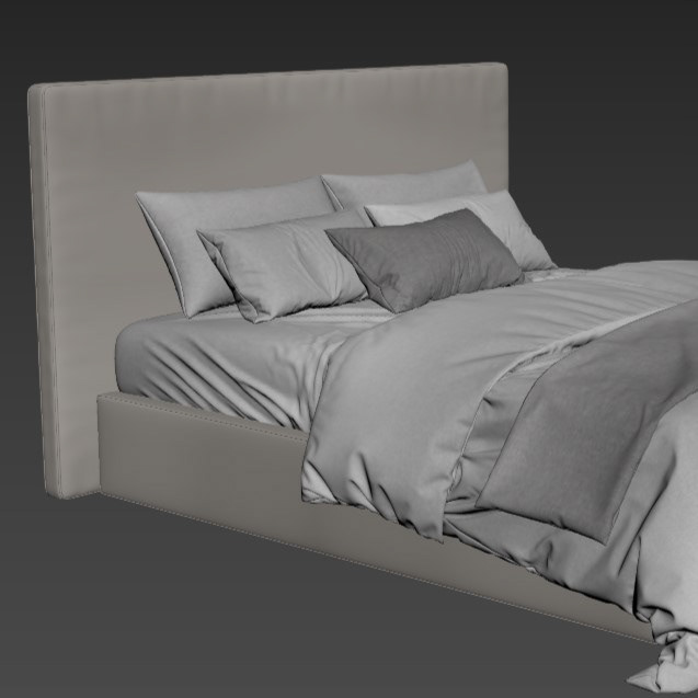 3DDD 3ds max 3dsky architecture bed cgtrader corona Interior modern visualization