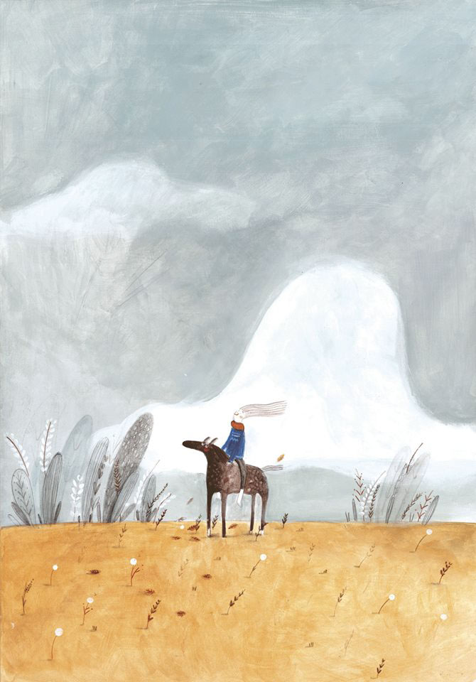 children horse paint illustrations