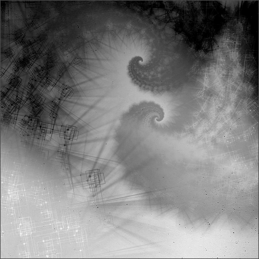 fractals visual dark kaleidoscope black and white kristina gentvainyte surreal abstract photoshop art lithuania belgium