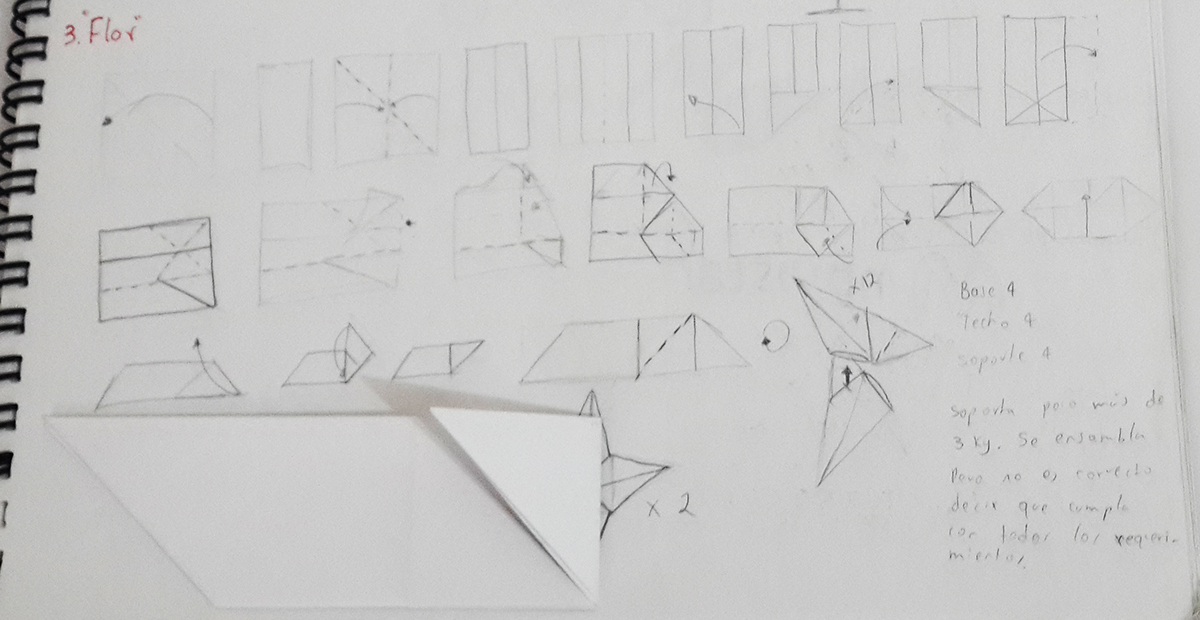 origami  structure paper pounds kilograms