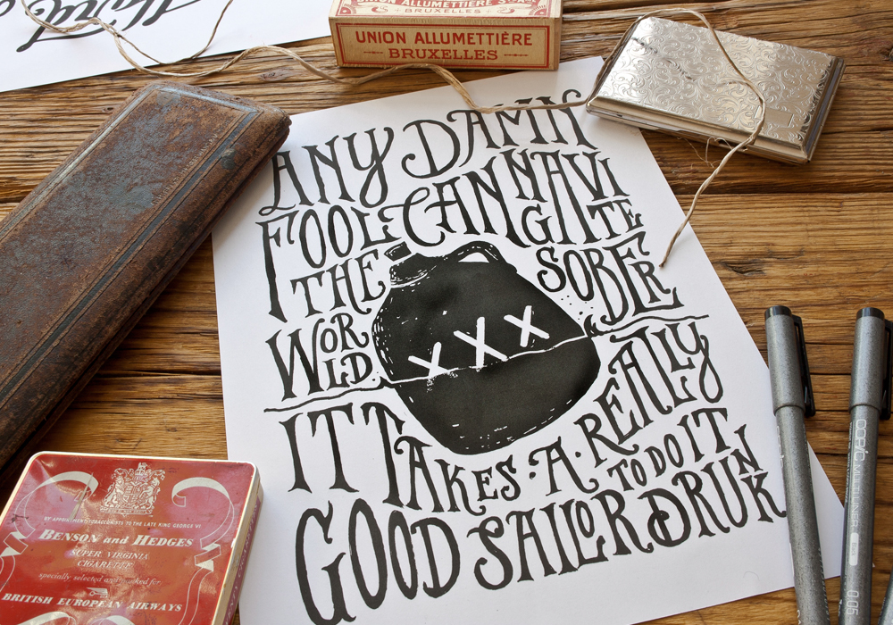Handlettering lettering craft vintage t-shirt poster printshop printart