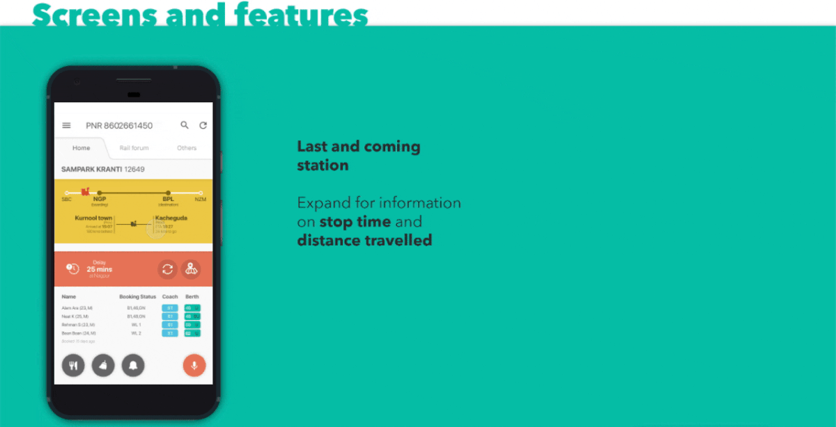 Indian Railways UI/UX experience design information design Information system app design Travel Railways location personalised