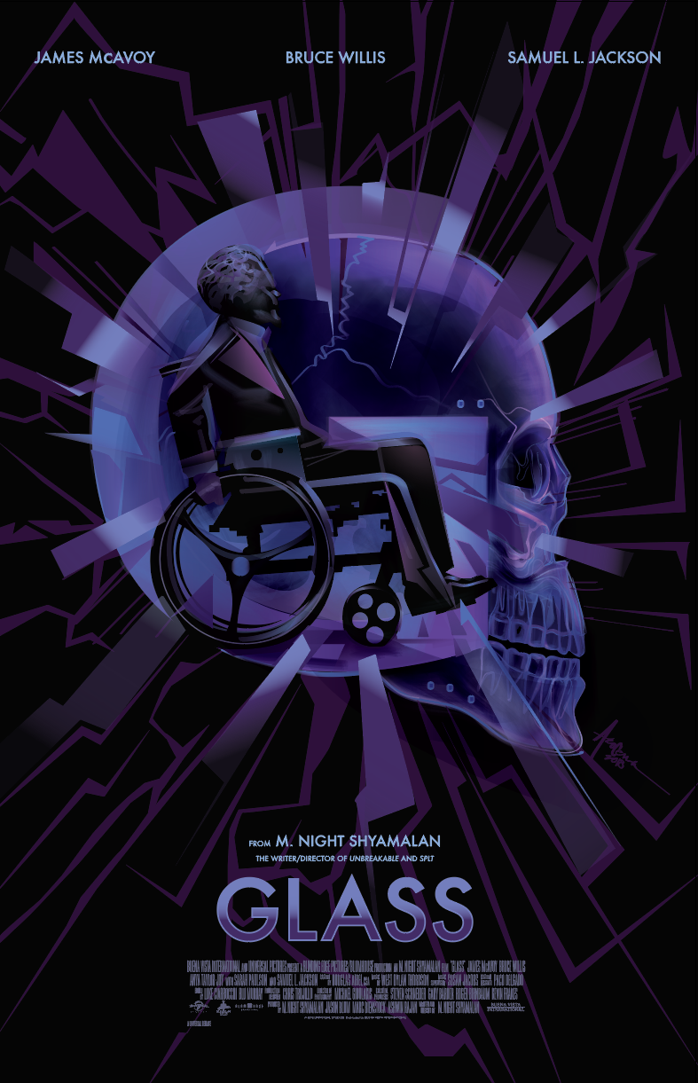 vector vector art movie poster glass skull gradients mexifunk wheelcahir mysterious