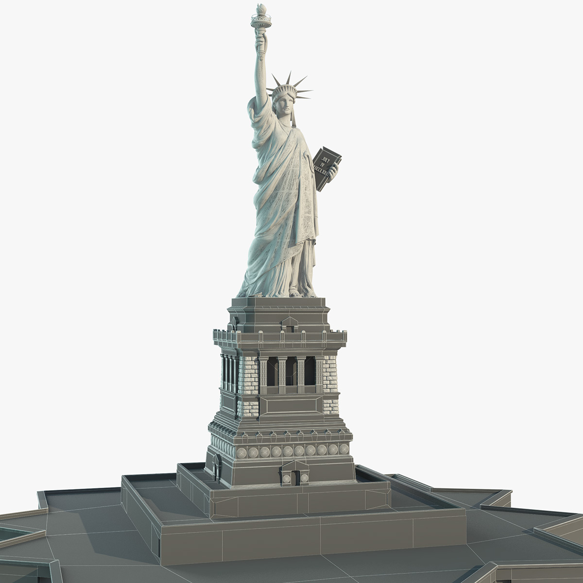 statue Liberty usa Flamebeau torch Us america New York NY sculpture statue of liberty 3D model