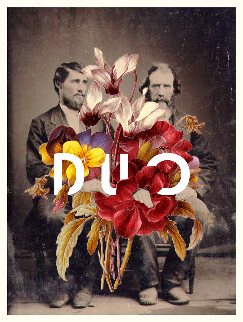 duo couple Two Flowers casal girl boy collage graphic design