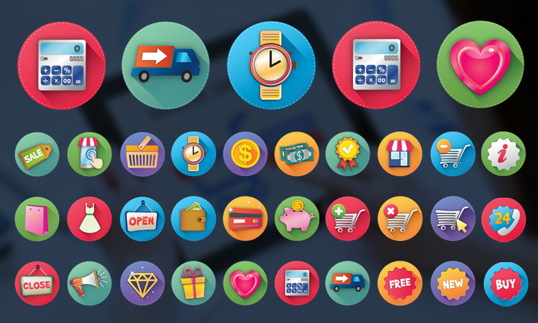 15 seo icons flat seo icon free commerce icon set Free Shop icons shopping icons