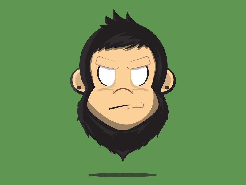 monkey gorilla chimp animal design Character vector sketch