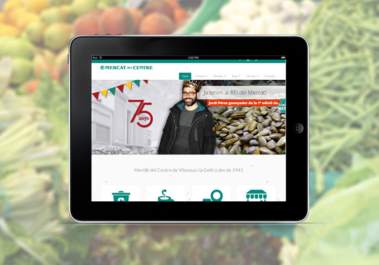 Diseño web Web Responsive Food  Mercado Proximo frescura
