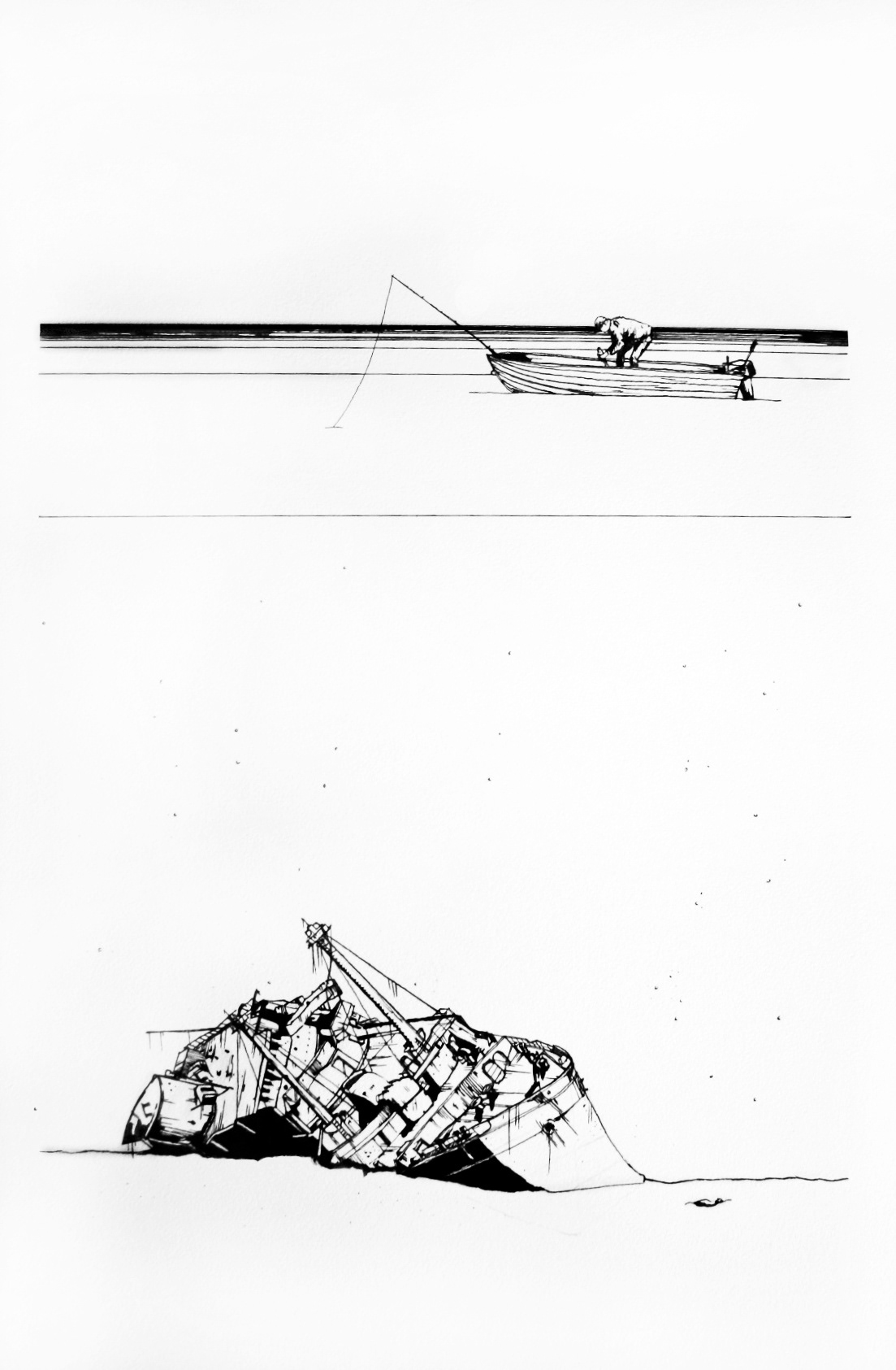 pen  ink pen and ink Pen & Ink illustrations skull  skulls  drawings carl koch  carl  Koch art