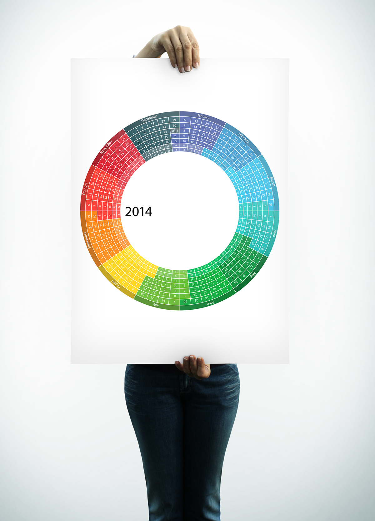calendar poster new year alexander khomutov creative Color Spectrum