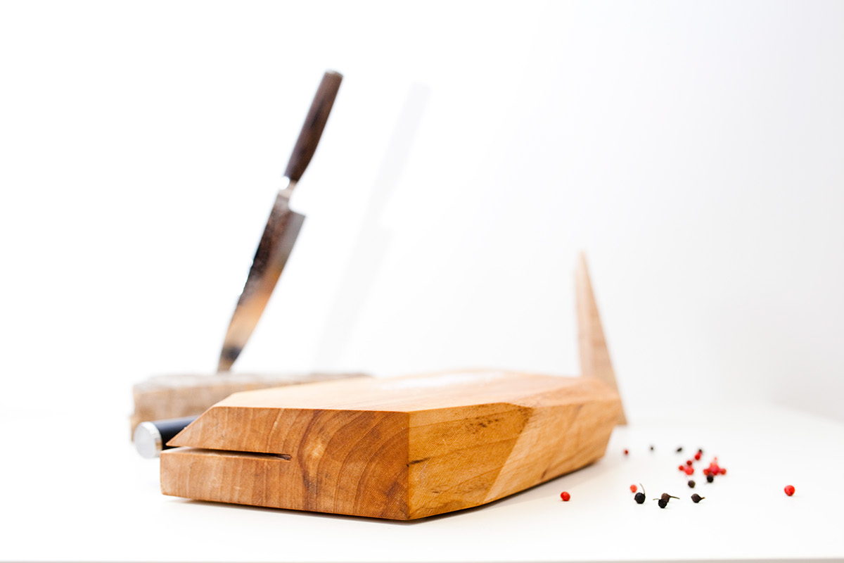 Knive knife Chopping Board wood cutlery chop cut cutting birch kitchen cook meat vegetables design