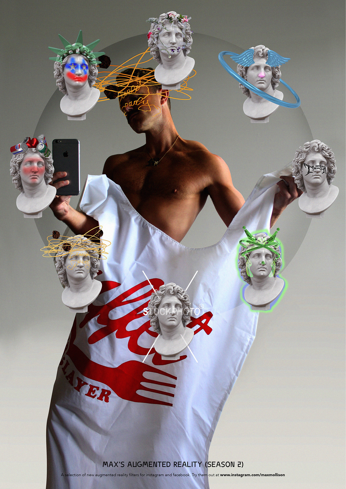AR augmented reality dunedin face filter filter instagram selfie social media typography   3D object
