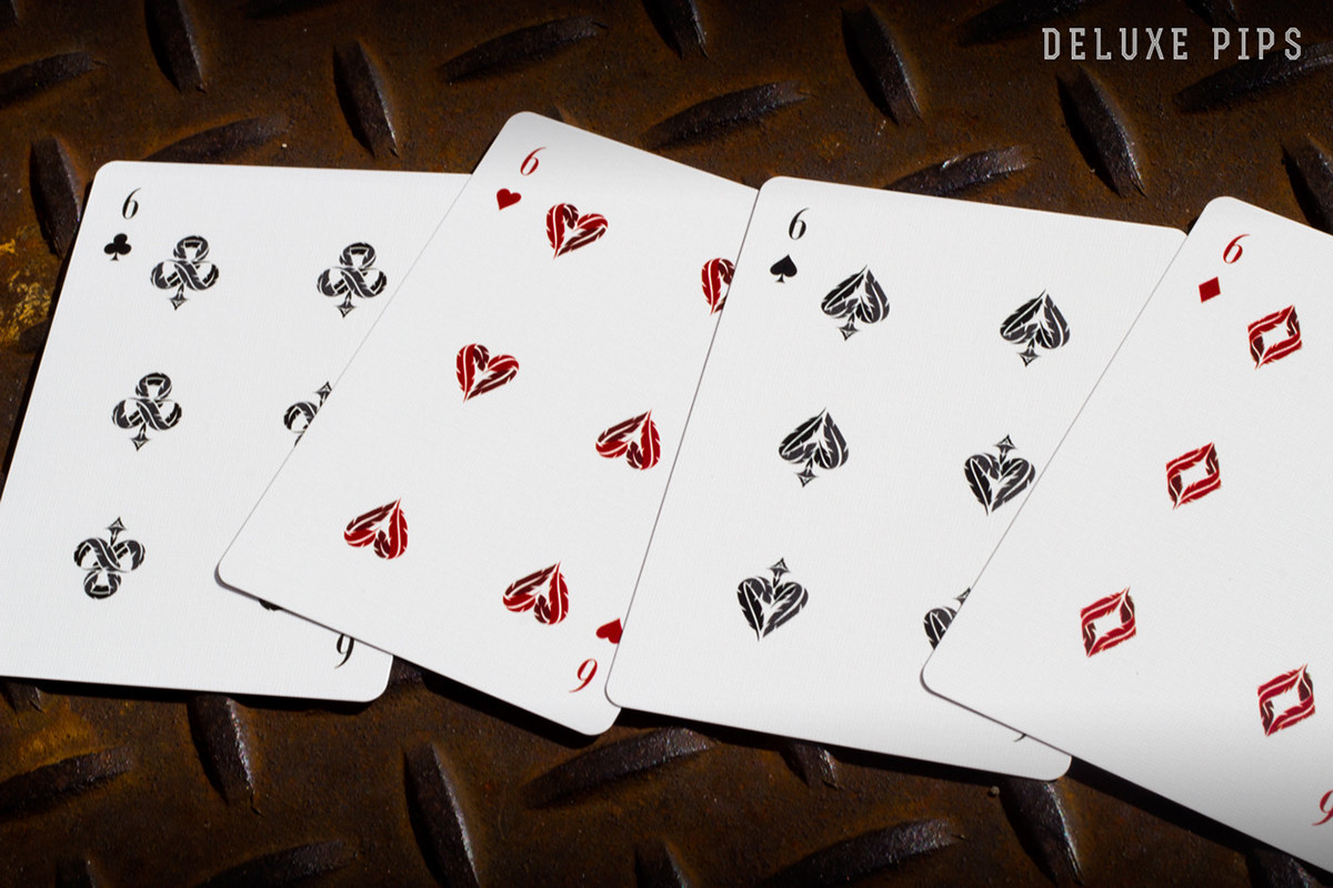 Playingcards pattern vector ipung kurniawan Magic   PIPS cards gold red black custom deck Native america face