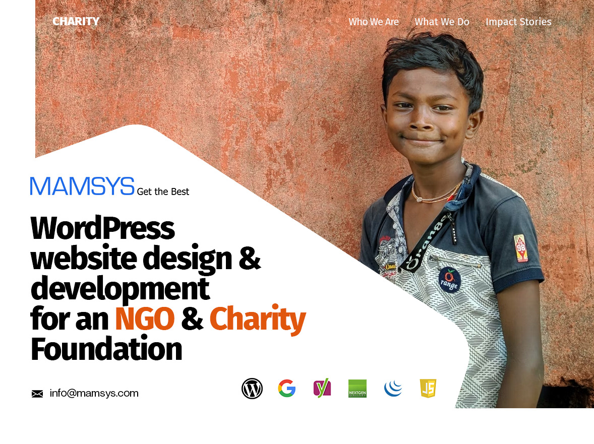 charity NGO Technology Website wordpress