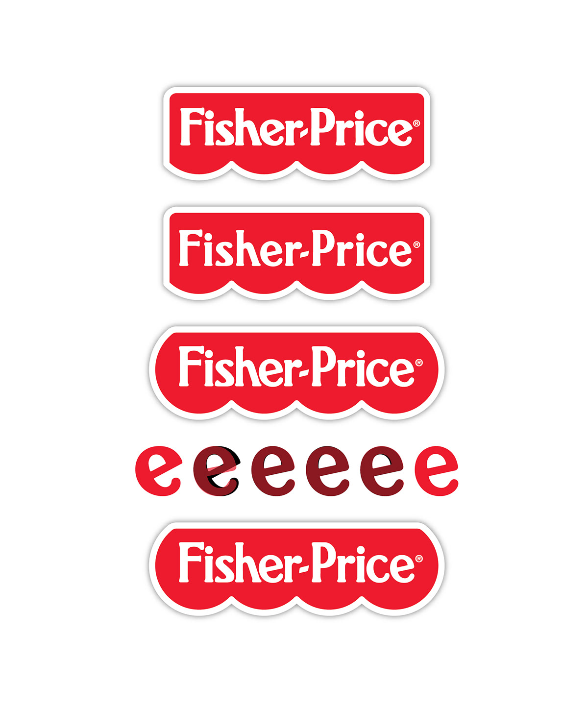 Fisher Price toys wordmark logo evolution modernization update children corporate