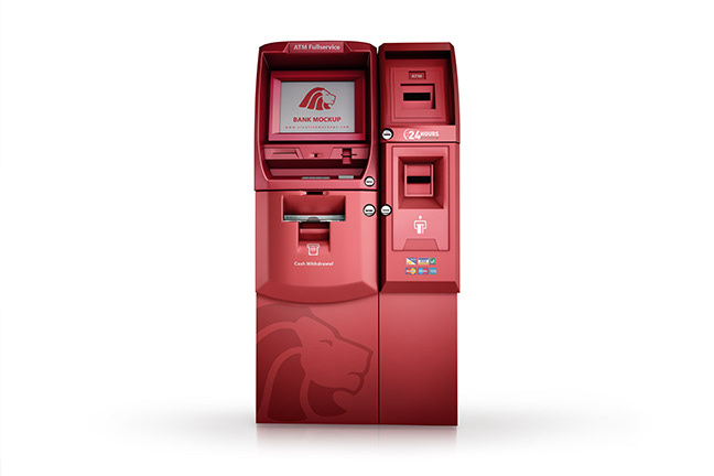 ATM machine mockups Mockup psd 3D automatic money Bank withdrawal