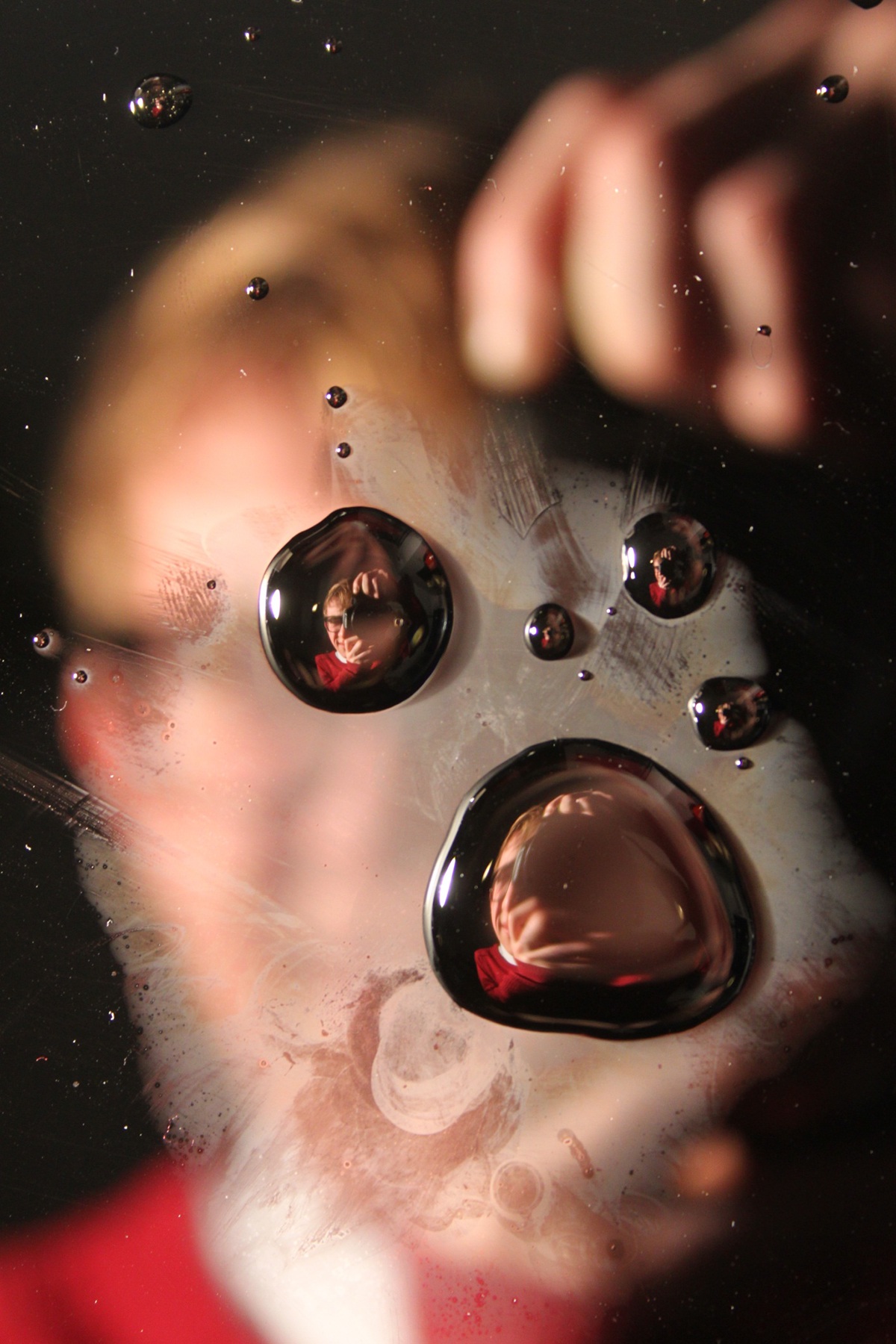 bubble self portrait portrait photograph reflection water drops