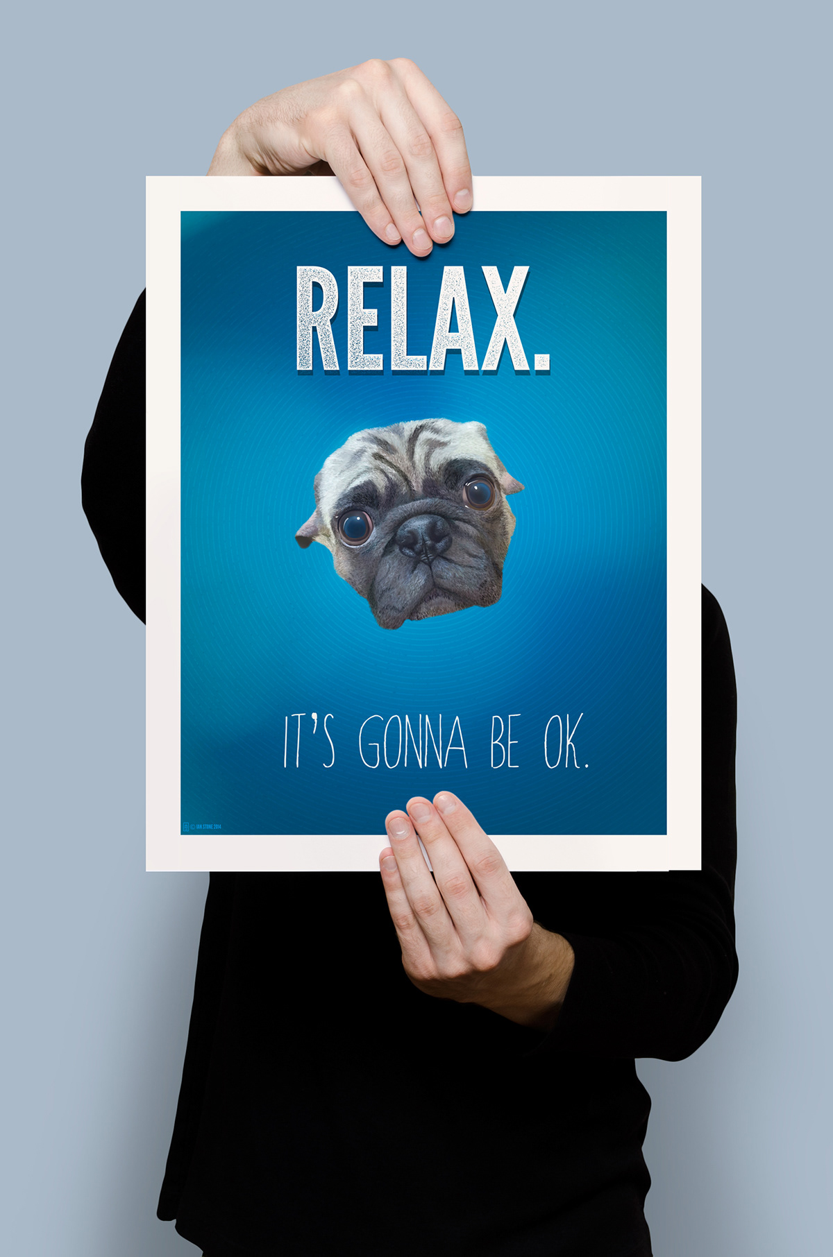 poster art Pug dog dogs motivational inspirational Poster Design minimal