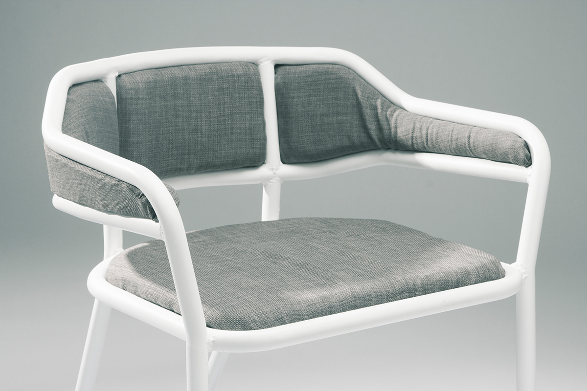 steel tube chair fabric seat