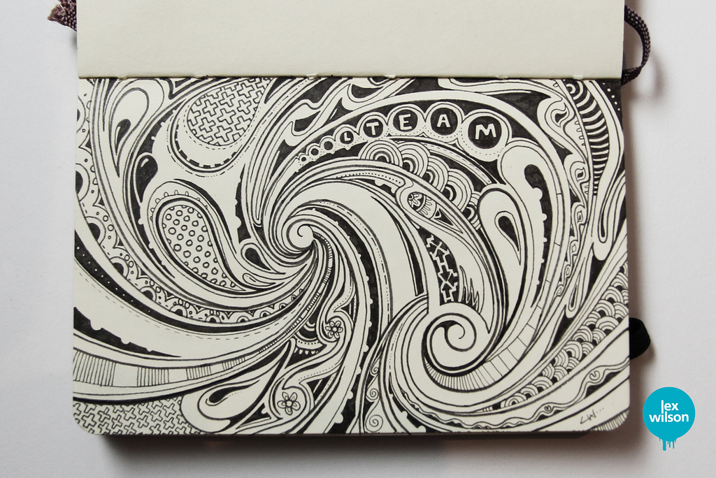 doodling doodles artwork freehand pen and marker ink zentangle detailed Mono colour Illustrative characters