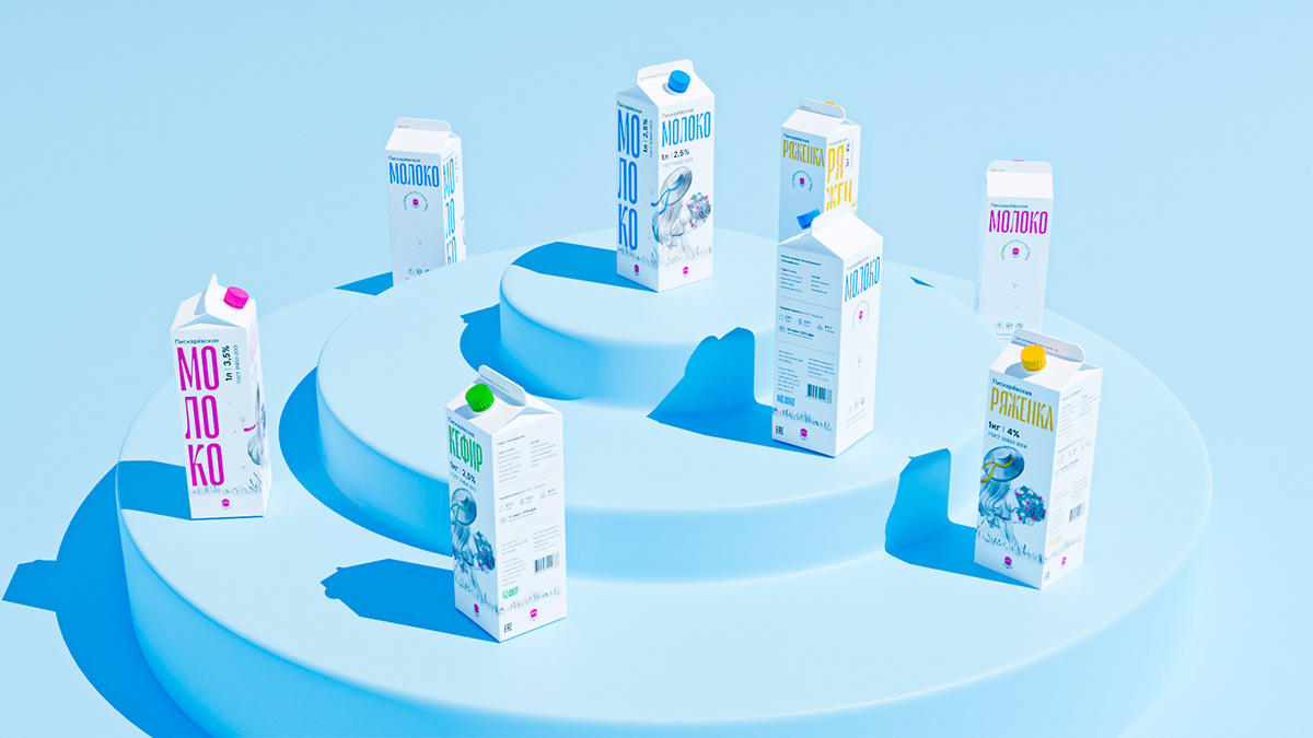 brand design Food  identity ILLUSTRATION  Logo Design milk package typography   visual identity