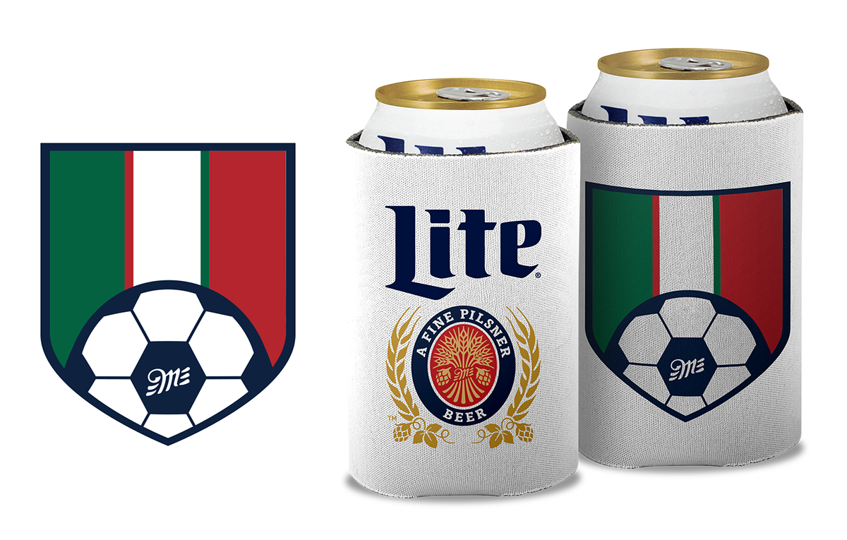 Adobe Portfolio beer miller lite design graphic Promotion soccer usa mexico bar poster table tent