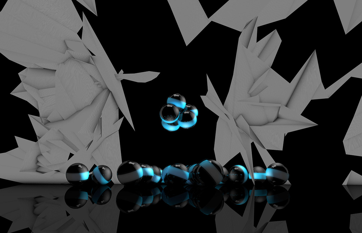 cinema 4d 3D particles balls physics Abstract Art abstract
