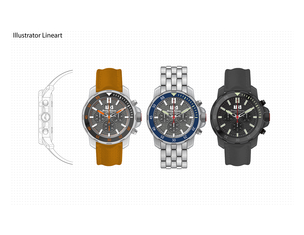sketching design Watches Tommy Bahama rendering