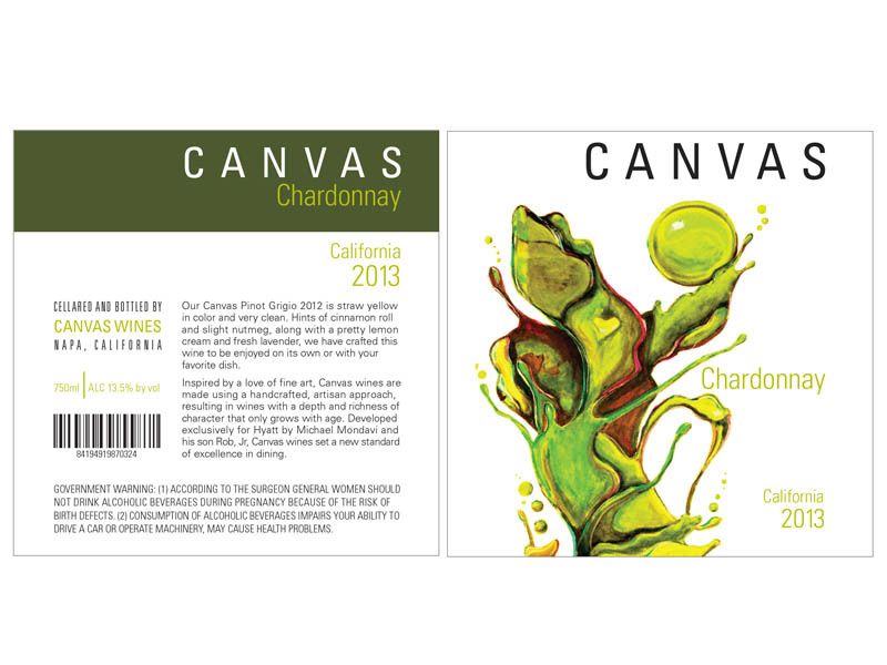 wine canvas scholarship Wine Packaging Wine Bottle bottles varietal varietals Merlot Chardonnay cabernet sauvignon labels fine art
