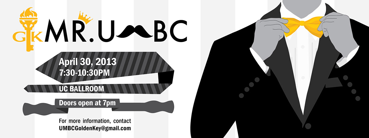 commonvision mr. umbc poster banner bow tie suit TIES