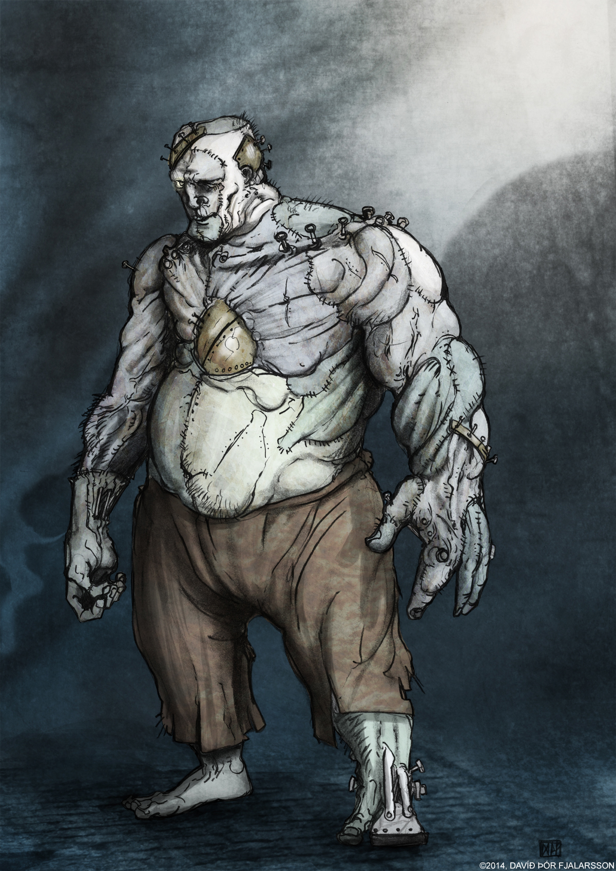 Adobe Portfolio monster dracula Werewolf frankenstein ghoul zombie concept art
