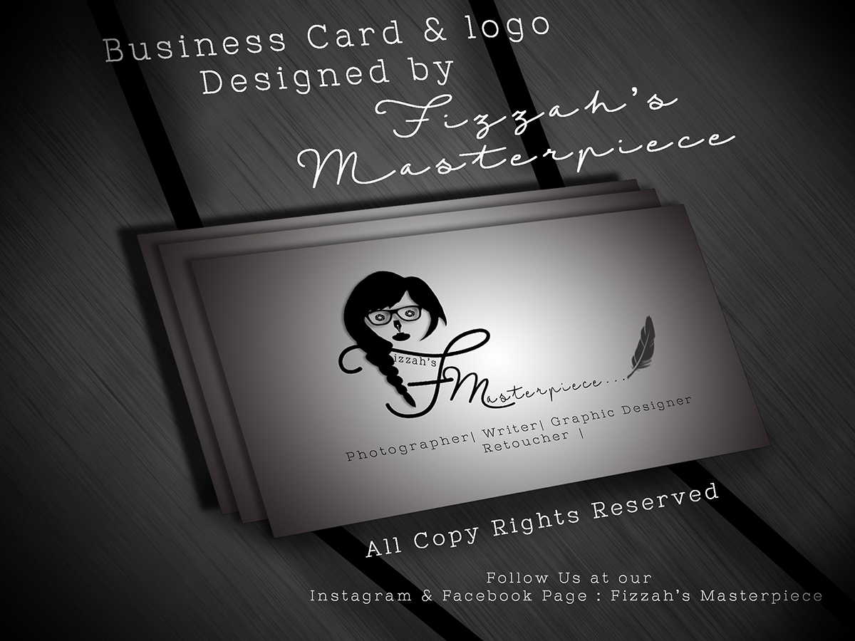 businesscard designs logodesigns FizzahsMasterpiece photoshop photographer graphicdesigner writer retoucher