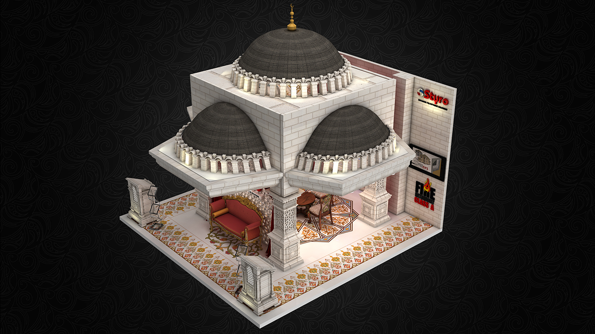styro index dubai UAE domes Hagia Sophia Sultan pillers