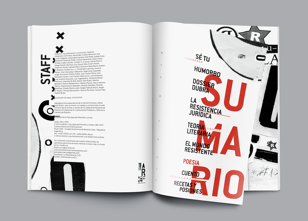 revista la resistencia magazine mag carcel de devoto editorial resistance fadu Magazine Cover Design esquicio tipografico type book cover fascicle collage