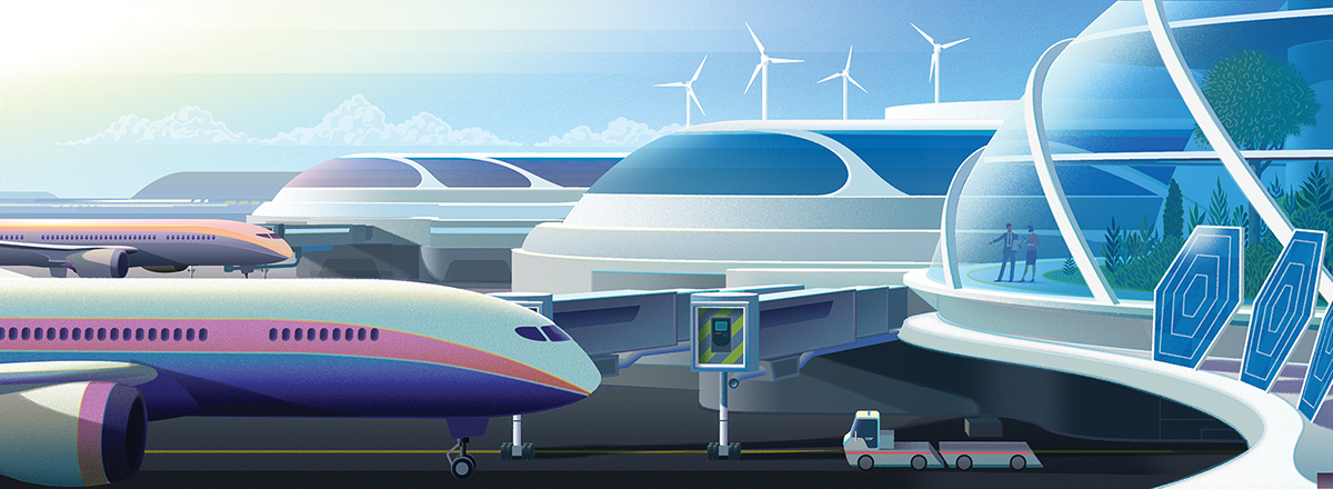 Sustainability airports green technology biodiversity alternative energy fuel efficiency