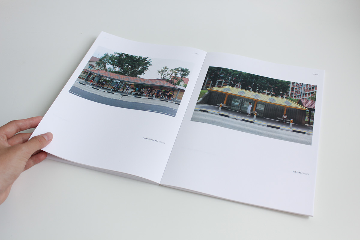 publication odd-sized photo book bus stop minimal spaces photograph