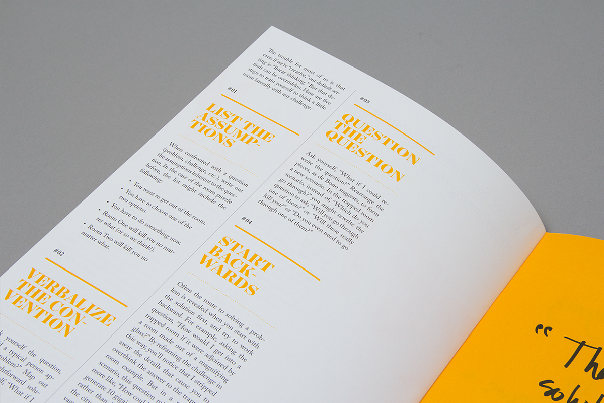 magazine 99U Quarterly Behance yellow design graphic modern minimal matias corea