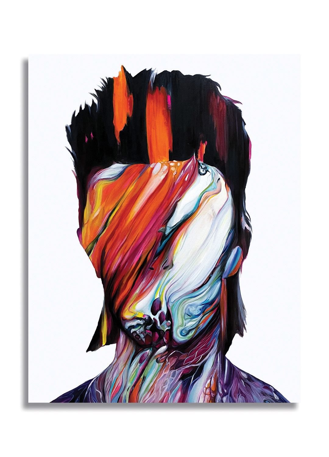 abstraction aladdin sane david bowie Icon norris yim oil painting   portrait rock n roll Singer