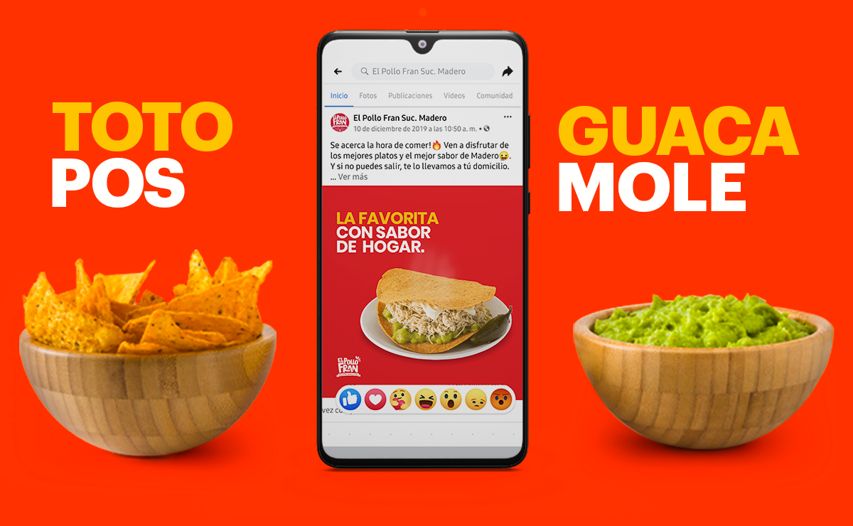social media comida rápida comida mexicana design