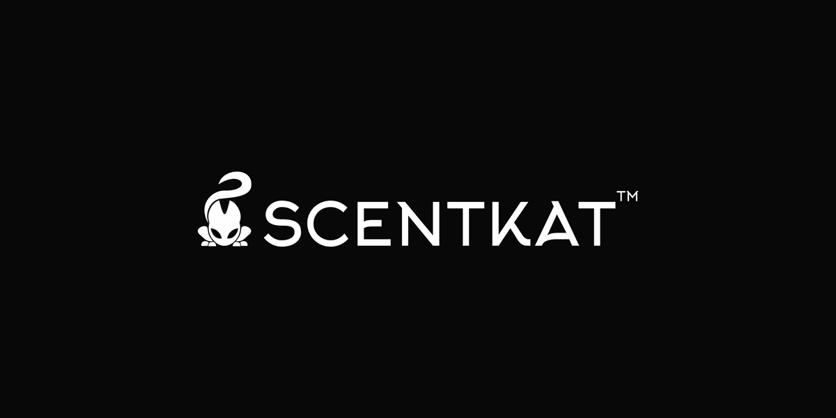 Perfumes colognes subscription scentkat online logo business identity exclusive cosmetics