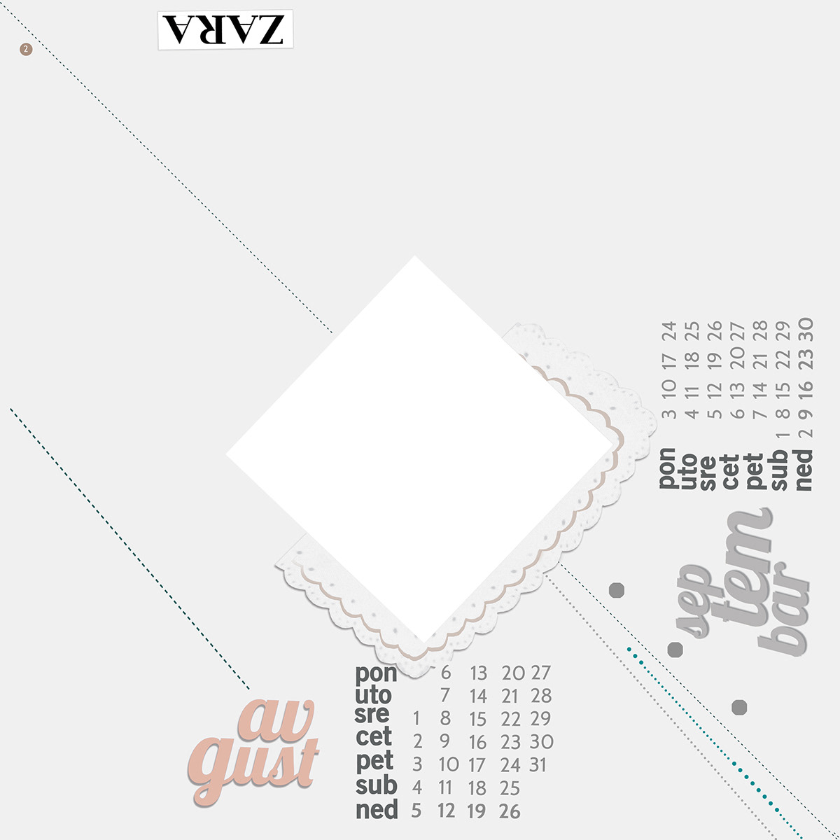 calendar zara  calendar 2012   tipography