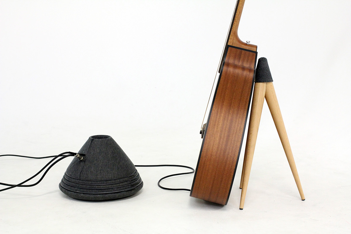 speaker amplifier furniture stool guitar wood design
